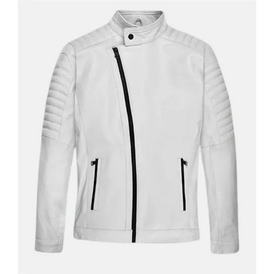 Premium White Leather Jacket