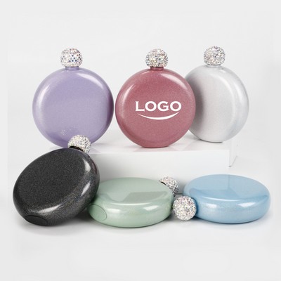 5 Oz. Stainless Steel Circular Women's Wine Bottle