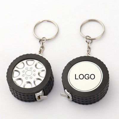Mini Tire Shape Tape Measures With Keychain