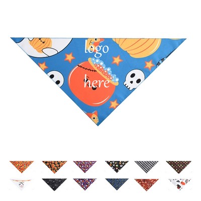 Painted Polyester Pet Triangle Bandana