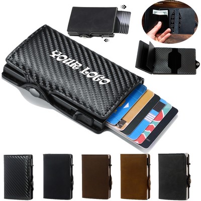 Pop up Card Holder Wallet RFID Blocking