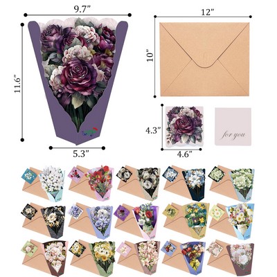 Custom Pop Up 3D Paper Flower Cards