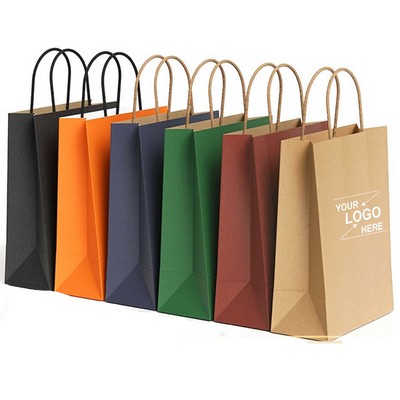 Customizable Natural Kraft Paper Shopper Tote Bag.