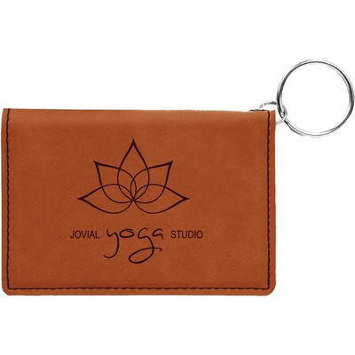 Leatherette Keychain ID Holder