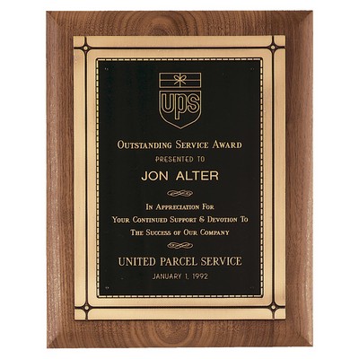 American Walnut Plaque w/Phoenix Frame Casting