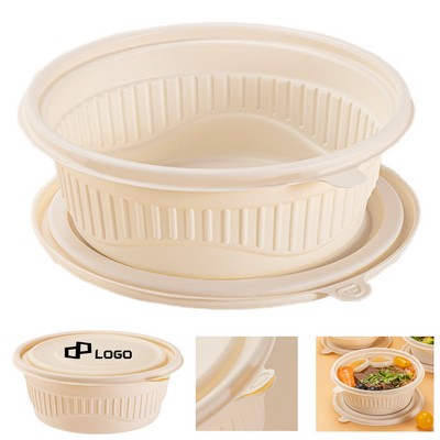 Round Disposable Degradable Takeaway Lunch Box