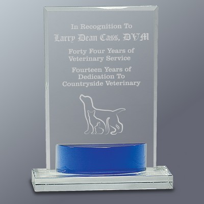 Blue Accent Award Series, Rectangle, Medium (7-3/4"H)
