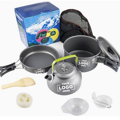 Portable Aluminum Camping Cookware Set