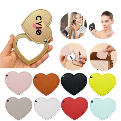 Heart Shaped Compact Mirror