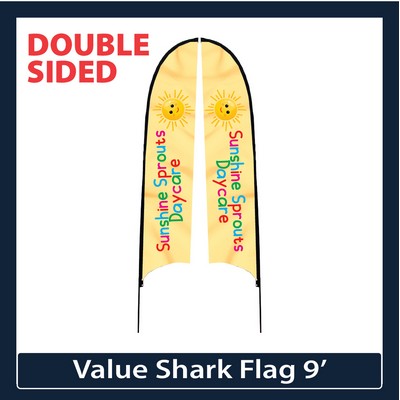 Value 9' Shark Flag - Double Sided Graphic Only