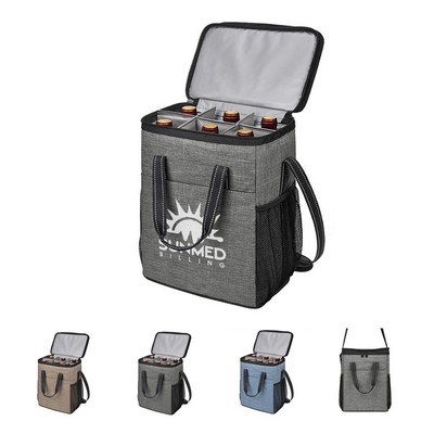 6 Bottle Pockets Wine Tote Bag