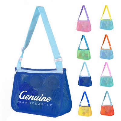 Adjustable Kid Beach Toy Mesh Bag