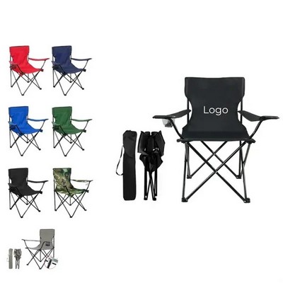 Portable Foldable Camping Chair with Cup Holder