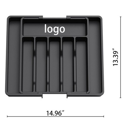 Custom PP Plastic Knife Fork Utensil Tray Organizer 15"x13 1/3"x2"