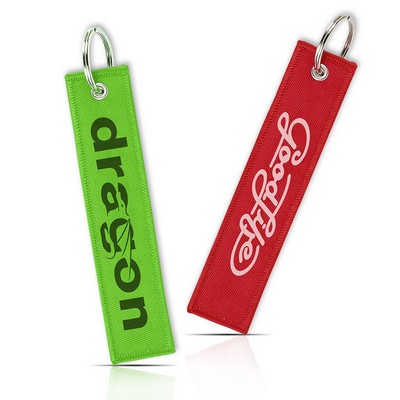 Woven Luggage Keychain Tag