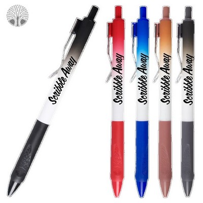Recycled Ombre Pen with a Rubber Grip & Metal Clip