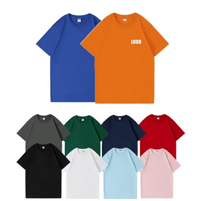 Crewneck Collar Short Sleeve T-Shirt Cotton Customizable