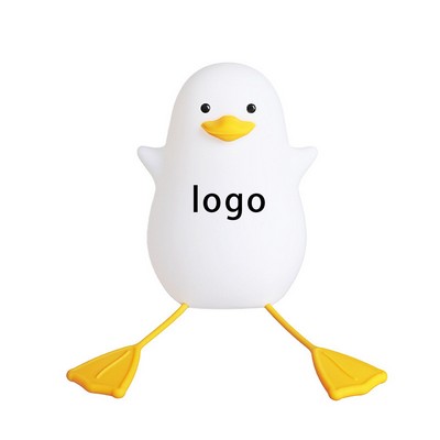 Adorable Duck - shaped Silicone Night Light