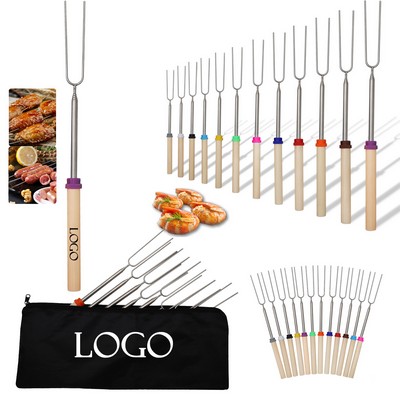 32-Inch Retractable Stainless Steel Grill Fork
