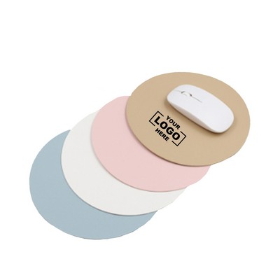 Round Stain-Resistant Anti-Slip Solid Color Mouse Pad