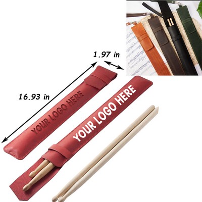 Leather Drumstick Hanging Storage Pouch