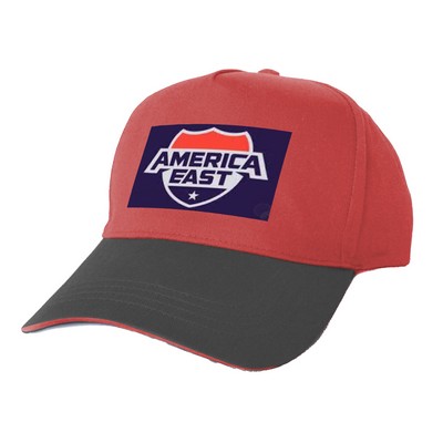 Two-Color Twill Cotton Cap with Full-Color Print