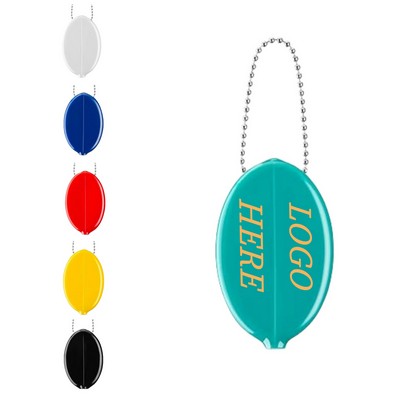 Multi Purpose Oval Squeeze Coin Pouch