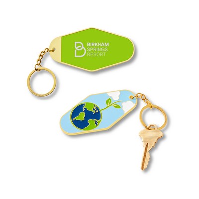 Earth Day Globe Metal Keychain
