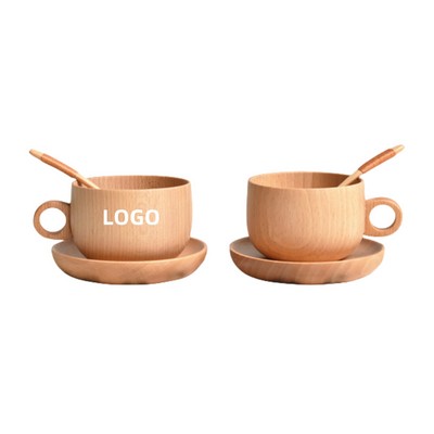 Wooden Coffee Mug Set