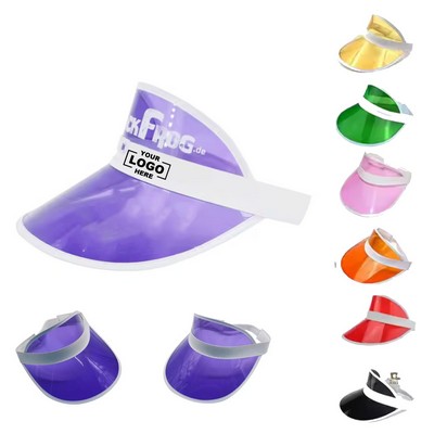 Gender-neutral UV-resistant Vinyl Sun Visor Cap
