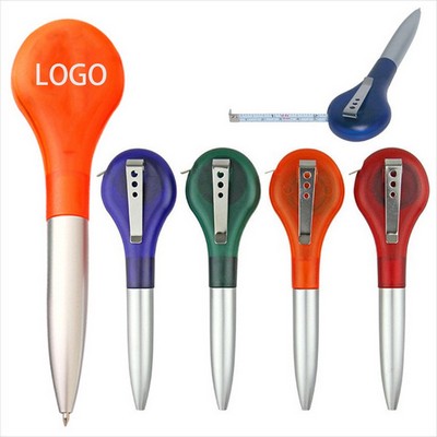Portable Mini Retractable Tape Measure Ballpoint Pen