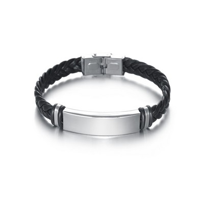 Silicone Stainless Steel Bracelet