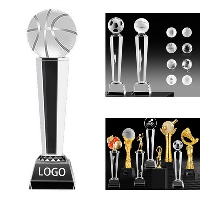 Golf/Basketball/Football Crystal Trophy