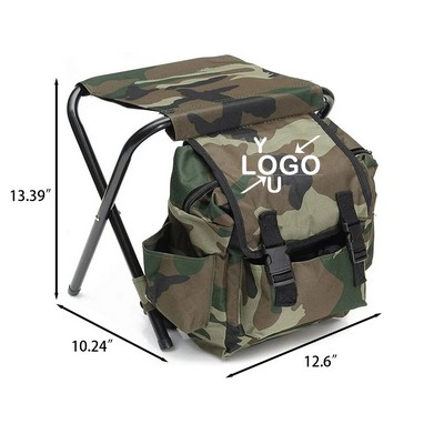 Compact Outdoor Fishing Stool Backpack