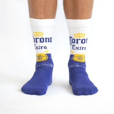 Dye Sublimated Full-Color Plain Crew Socks