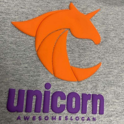 7" Silicone Sticker Label 2mm Thick Heat Transfer with Adhesive Backing