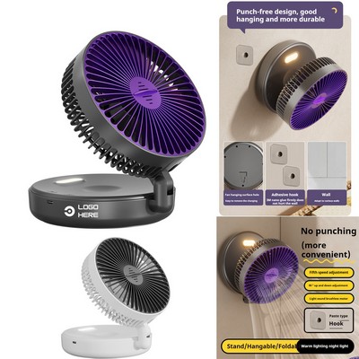 Multifunction Foldable USB Fan with Night Light