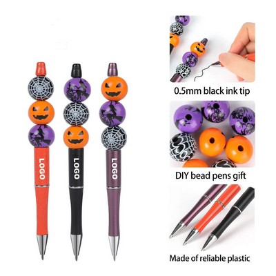 Fashion Decorative Halloween Gift Writing Ballpoint Pen with Beads