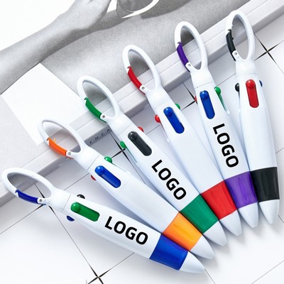 5 2/5" Multi Colors Quad Clip Pen