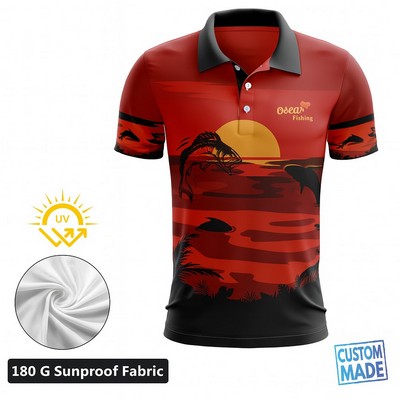 Unisex Sublimated SolarProtect Short Sleeve Polo T-shirt