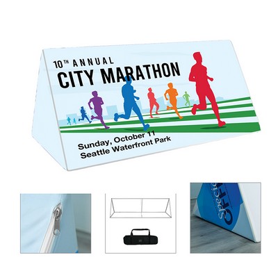 DisplaySplash Triangular Fabric Floor Sign - 78" W x 39" H