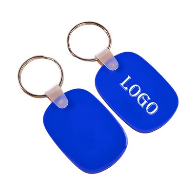 Oval Shaped PVC Keychain