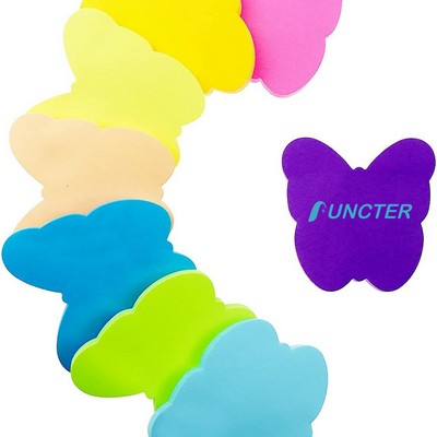 50 Sheets 2.75 inch Adhesive Butterfly Shape Sticky Notes Notepaper