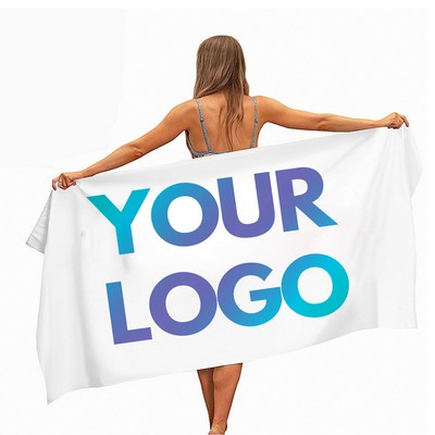 63" X 32" Custom Full-Color Microfiber Quick-Dry Highly Absorbent Bath Towels MOQ50PCS