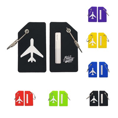 Silicone Luggage Tag with Reinforced Metal Hoop