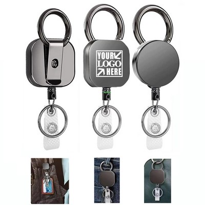 Metal Easy Pull Retractable Keychain Lanyard Buckle