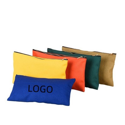 Multipurpose Canvas Pouch W/ Metal Zipper