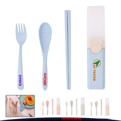 Vetraza 3-Piece Wheat Straw Cutlery Set