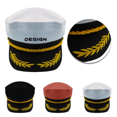 Navy Captain Yacht Costume Hat