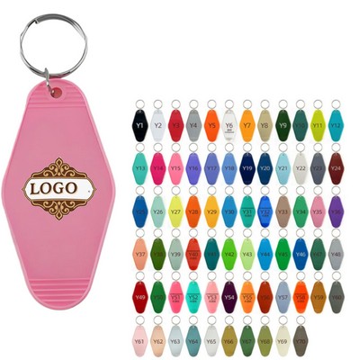 Plastic Hotel Diamond Keychain Motel Key Tag